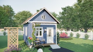 Small House design 4x7 meters With Loft and Floor Plan [upl. by Nilatak]