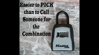 How to pick Master Lock 5400D Combination Realtor Lock Box with out combination [upl. by Lance]