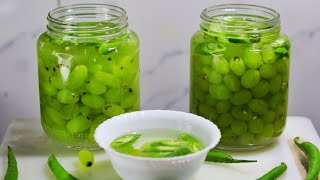 Green Grape Pickle  Pacha Munthiri Uppilittathu  Salted Fruits  Food N Travel By Shabeer [upl. by Novj]