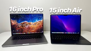 15 inch MacBook Air vs 16 inch MacBook Pro Choose Wisely [upl. by Arbed]