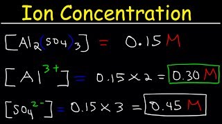 Ion Concentration in Solutions From Molarity Chemistry Practice Problems [upl. by Tshombe]