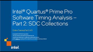 Intel® Quartus® Prime Pro Software Timing Analysis – Part 2 SDC Collections [upl. by Rihana]