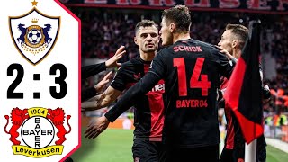 Bayer Leverkusen vs Qarabağ 32 HIGHLIGHTS amp Goals  Patrik Schick goal 98  Europa League 2024 [upl. by Belier]