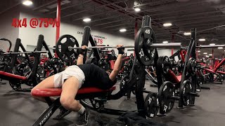 Ep5 Journey to a 225 bench press 🙏🏼🖤 [upl. by Hootman]