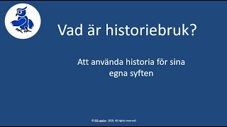 Historiska begrepp  Vad är historiebrukhistorieanvändningEn kort och enkel sammanfattning [upl. by Shaylah]