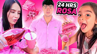 VIVIENDO DE COLOR ROSA POR 24 HORAS😱 Carlos amp Adri [upl. by Av]