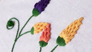 Embroidery Designs Flower Stitch for Beginners by Diy Stitching  Edited [upl. by Miza]