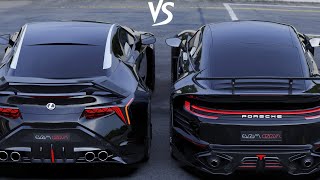 2024 Lexus LC500 vs Porsche 911 Turbo  Evrim Özgün Design [upl. by Artemisa]