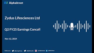 Zydus Lifesciences Ltd Q2 FY202425 Earnings Conference Call [upl. by Thain]