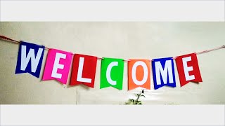 WELCOME BANNER DIY  Classroom Decoration [upl. by Ozen]