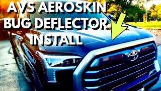 AVS AEROSKIN Bug Deflector Install Toyota Tundra Same Basic Install For All Vehicles [upl. by Latyrc]