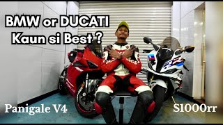 Ducati panigale v4 VS Bmw s1000rr Msport comparison [upl. by Oiramal9]