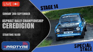 LIVE Rally Ceredigion 2023  Stage 14  Protyre Motorsport UK Asphalt Rally Championship [upl. by Airdnna56]