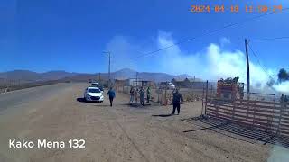 Chilean Firefighters Responding to Structural Fire Route D43 Higueritas Unidas Ovalle Unit B7Qb2 [upl. by Vig]