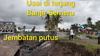 banjir lahar Semeru putus jembatan [upl. by Eelirak232]