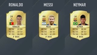 FIFA 17  Análise dos OVERAIS  Quem é o melhor CR7 NEYMAR OU MESSI [upl. by Rie243]