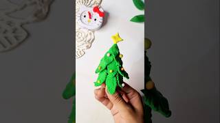 Easy christmas tree craft 🔥 cute clay Art for kids 🔥shortstrendingyoutubeshortsytshortclayart [upl. by Meehsar256]