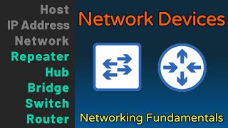 Hub Bridge Switch Router  Network Devices  Networking Fundamentals  Lesson 1b [upl. by Roze]