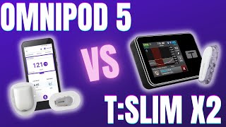 Tslim X2 vs the ALL NEW Omnipod 5 [upl. by Slrahc]