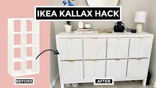 IKEA KALLAX HACK TRANSFORMATION  EASY DIY SIDEBOARD TO ELEVATE YOUR SPACE [upl. by Hsatan273]