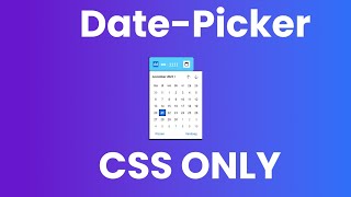 How to make a Date Picker in HTML and CSS  CC [upl. by Annaeed295]