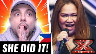 Filipina Mamaclay gets STANDING OVATION on X Factor [upl. by Keary623]