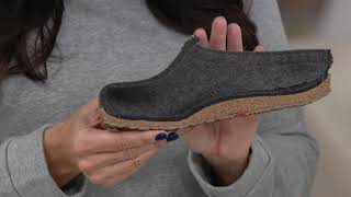 Haflinger Grizzly GZ Classic Wool Felt Clogs on QVC [upl. by Aihsenat498]