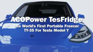 ACOPOWER TesFridge World’s First Portable Freezer for Tesla Sub Trunk [upl. by Toomin]