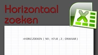 Cursus Excel Les 9 Horizontaal zoeken [upl. by Yanat]