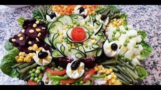 Recette Salade Composée Jardinière  Cuisine Marocaine [upl. by Nilok]