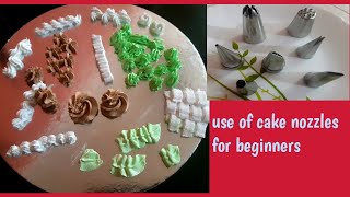 Use of some cake nozzles cake decoration ideas using by nozzle for beginners [upl. by Bishop]