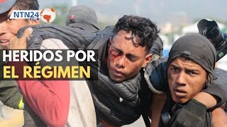 Más de 400 heridos dejó el intento de ingresar la ayuda humanitaria a Venezuela [upl. by Erreipnaej]