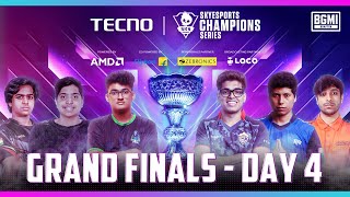 HINDI  GRAND FINALE Day 4  TECNO SKYESPORTS CHAMPIONS SERIES  BGMI  Godl Soul RNT Blind [upl. by Ecarret]