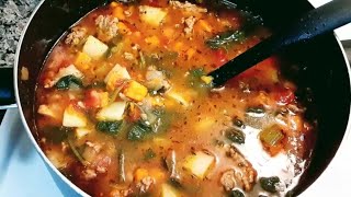 Sausage and Sweet Potato Soup  Paula Deen Recipe [upl. by Ahserkal623]