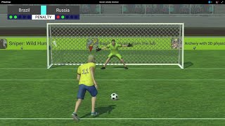 Soccer Penalty Shootout Longplay HTML5 Game [upl. by Daffi]