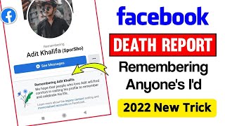 How To Memorialized Any Facebook Account 2023  Facebook New Death Report Trick  Fb Id Remembering [upl. by Gabriele]