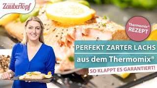 😍🤩 PERFEKT gegarter Lachs aus dem Varoma®  Thermomix® Rezept [upl. by Humble]