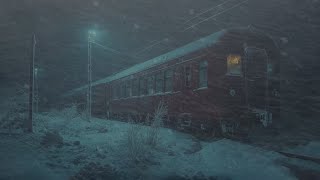 Soothing Blizzard Ambience for Sleep  Frozen Train amp Howling Snowstorm Sounds [upl. by Ardnued]