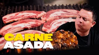 La Carne Asada MÁS BARATA de primera marinado sazón y salsa molcajeteada [upl. by Evangelin]