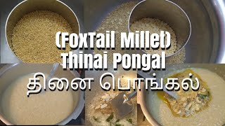 FoxTail Millet Thinai Pongal  தினை பொங்கல்  How to make Thinai Pongal easy at Home [upl. by Coray282]