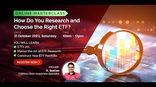 Webinar How Do You Research and Choose the Right ETF [upl. by Searby881]