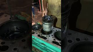 Cummins 6 Cylinder Diesel Engine Piston Assembling automobile piston engine engineoverhaul [upl. by Nylevol]