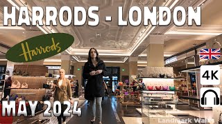 Harrods Londons Most Luxurious amp Expensive Store in 4K Walking Tour May 2024 [upl. by Ninnahc]