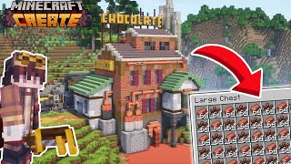 Building a CHOCOLATE FACTORY using Minecraft Create Mod WORLD DOWNLOAD [upl. by Moody273]