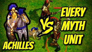 ACHILLES vs EVERY MYTH UNIT  Age of Mythology [upl. by Quincy59]