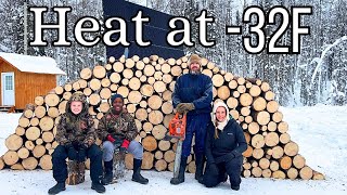 A Month of Firewood in 2 Days  Off Grid Heat at 32 Degrees [upl. by Ailero208]