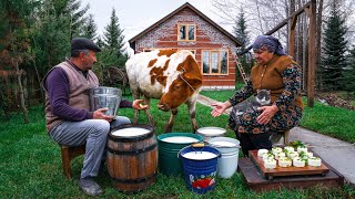 Caucasian Cheese Making  From Fresh Milk to Delicious Cheese [upl. by Amargo]