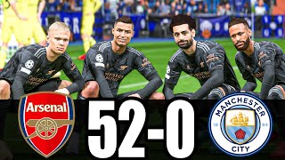 MESSI RONALDO NEYMAR amp MBAPPE  ALL STARS  MANCHESTER CITY 520 ARSENAL [upl. by Epul]