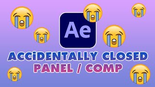 Accidentally Closed After Effects Panel  Composition  Reset Your Workspace Tutorial [upl. by Kcirrek215]