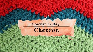 Chevron Double Crochet Pattern Tutorial  Crochet Friday [upl. by Anyotal]